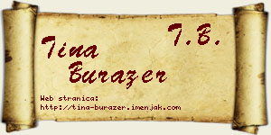 Tina Burazer vizit kartica